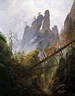 Caspar David Friedrich Rocky Ravine painting